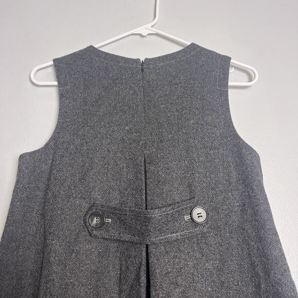 Theory Sleeveless Wool Blend Sheath Dress Gray Sz 6 Office Preppy Career A Line - Picture 11 of 14